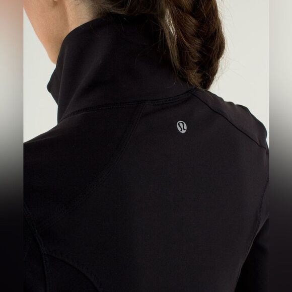 Lululemon Nice Asana Jacket *Ruffle Full Zip Black Jacket Size 4 - Picture 8 of 9